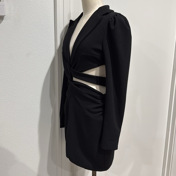 PatBO Black Cutout Blazer Mini Dress - 6 - Picture 4 of 7